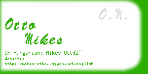 otto mikes business card